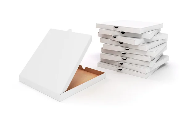 3d blank packing box for pizza — Stock Photo, Image