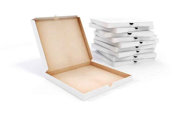 3d blank packing box for pizza — Stock Photo, Image