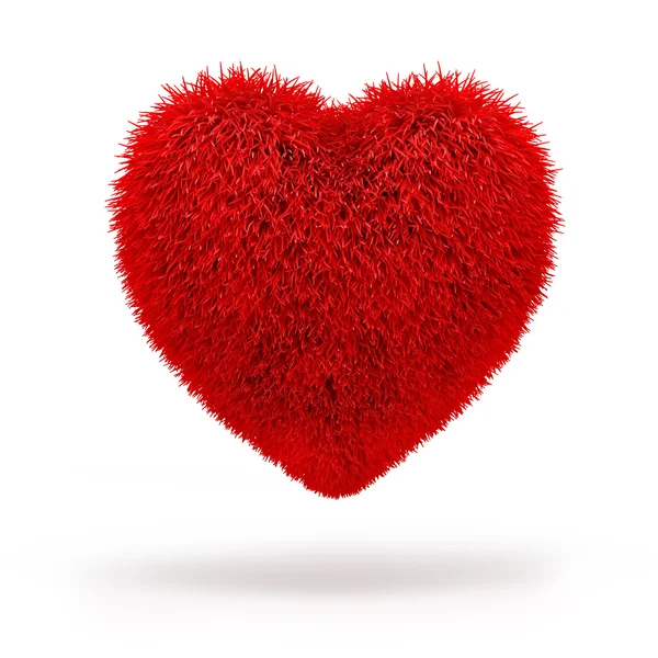 3D κόκκινη καρδιά αφράτο — Φωτογραφία Αρχείου
