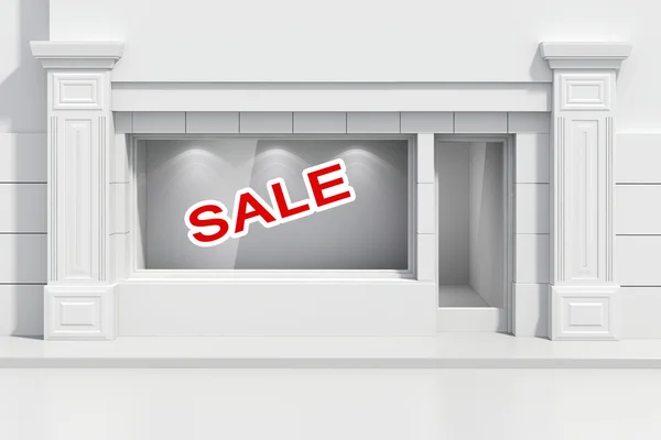 3D-winkel uitstalraam met grote ramen — Stockfoto