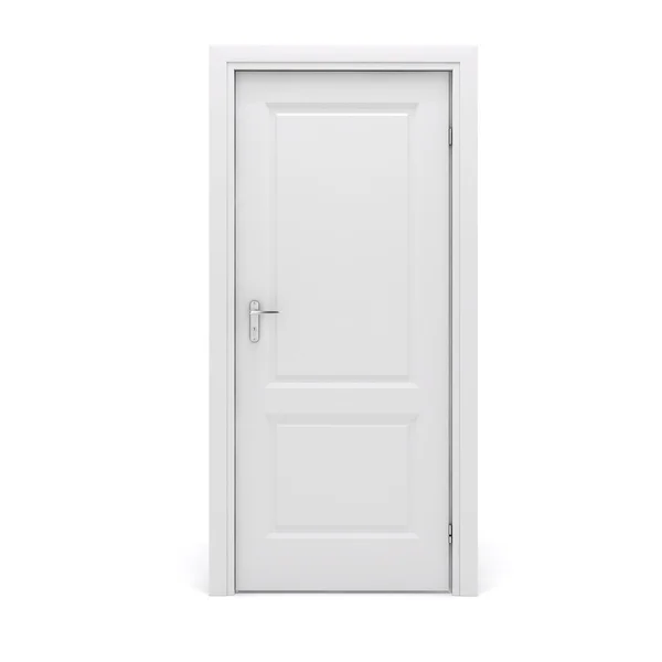 3d white door on white background — Stock Photo, Image