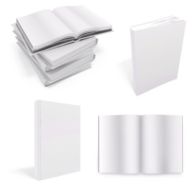 boş kapaklar ile 3D kitap