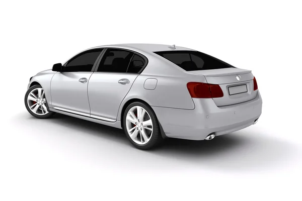 3D-Darstellung eines Luxusautos auf weißem Hintergrund — Stockfoto