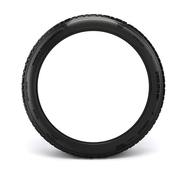 3d pneu no fundo branco — Fotografia de Stock