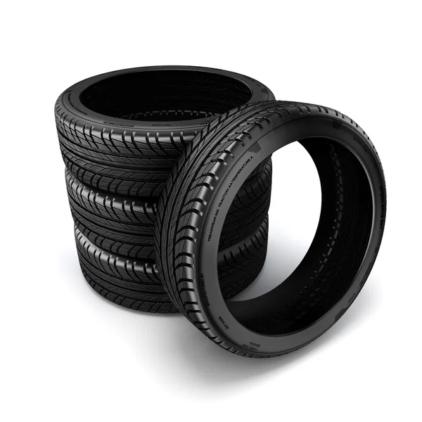 3d tire on white background — Stock Photo, Image