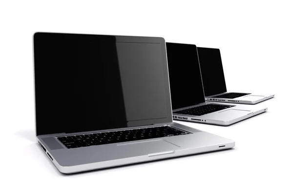 Rendering 3d di laptop su sfondo bianco — Foto Stock