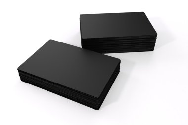 3D boş siyah kartvizit