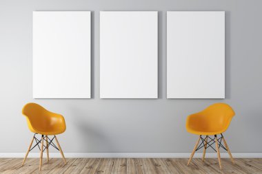 3D modern bilgisayar işyeri