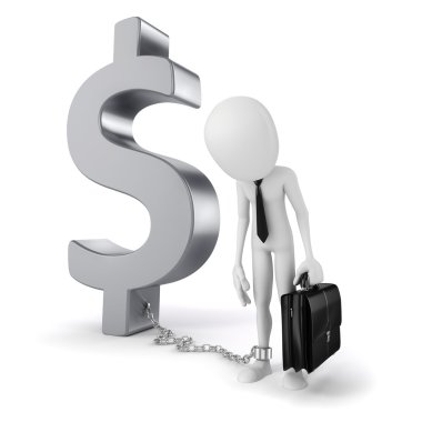 Euro simgesini yakınındaki zinciri konumu olan 3D adam