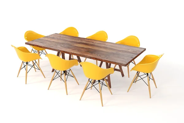 Silla de brazo futurista 3d sobre fondo blanco — Foto de stock