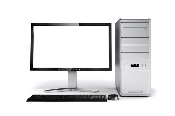Desktop de computador 3d — Fotografia de Stock