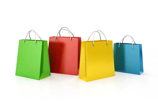 3d bolsas de compras, concepto de venta — Foto de Stock