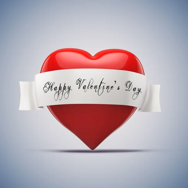 3d red heart, valentines day concept — Stock Photo, Image