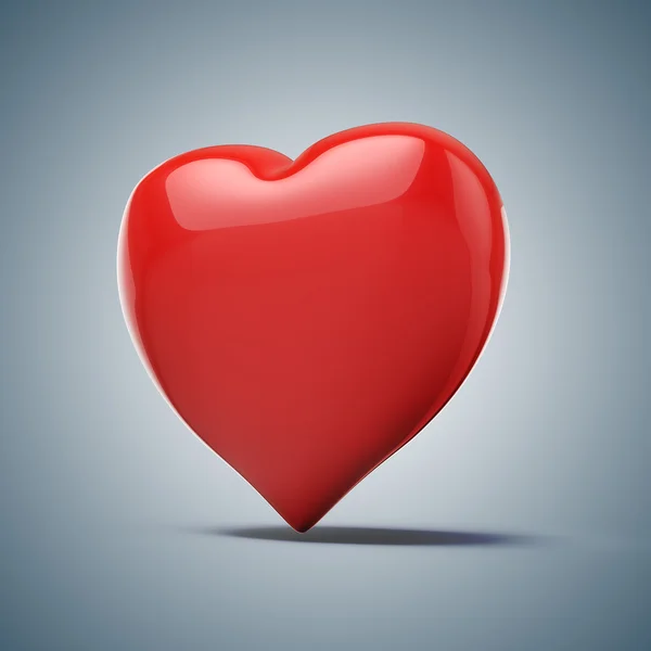 3d red heart, valentines day concept — Stock Photo, Image