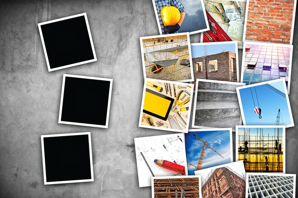 Foto-Collage zum Thema Bauindustrie — Stockfoto