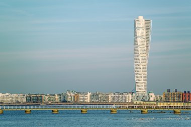 Malmo Turning Torso and cityscape
