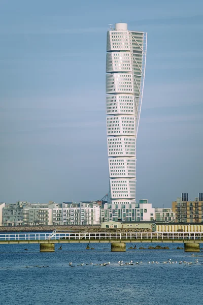 Malmo Turning Torso and cityscape — ストック写真