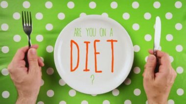 Bir yemek tabağı diyet iletide sen