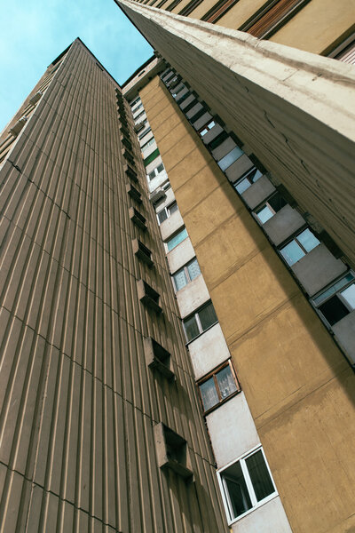 Socialist architecture example, tall residential skyscraper buil