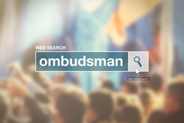 Web search bar glossary term - ombudsman clipart