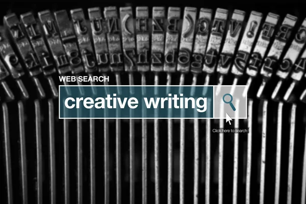 Glossario della barra di ricerca web - scrittura creativa — Foto Stock