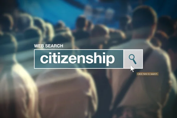 Citizenship - web search bar glossary term — Stock Photo, Image