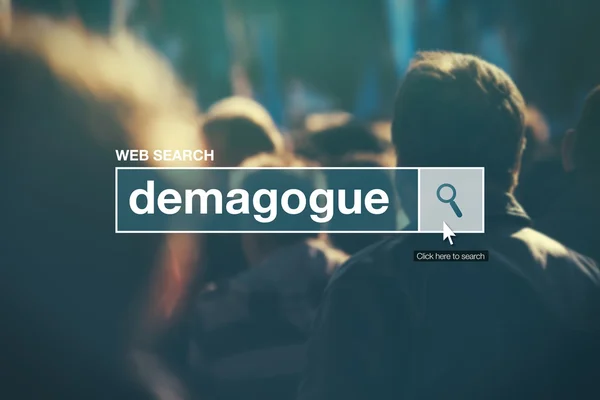 Demagogue - Wyszukiwarka bar termin ze słowniczka — Zdjęcie stockowe