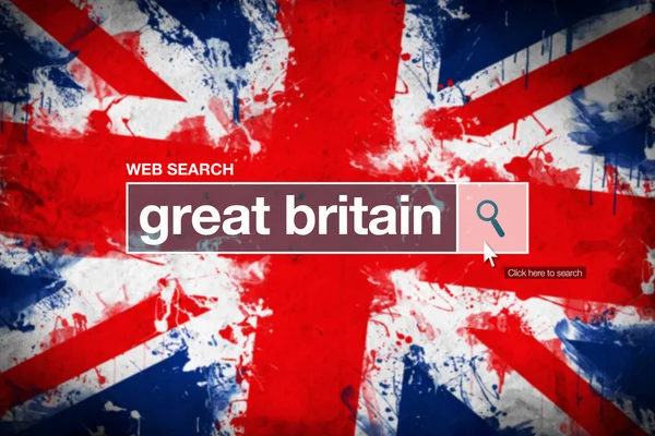 Büyük Britanya - web arama çubuğu Sözlük terimi — Stok fotoğraf