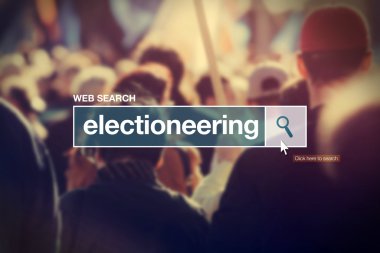 Electioneering - web arama kutusu sözlük terimi