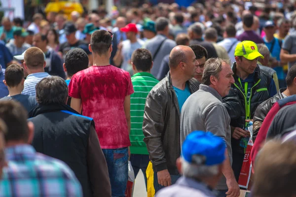 La foule à la 83ème foire agricole traditionnelle de Novi Sa — Photo