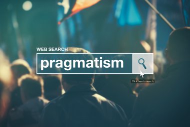 Web arama çubuğu Sözlük terimi - pragmatizm