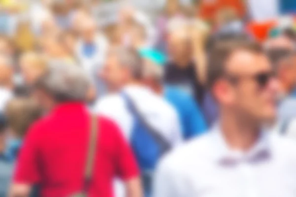 Crowded street as blur background — Stock Photo, Image