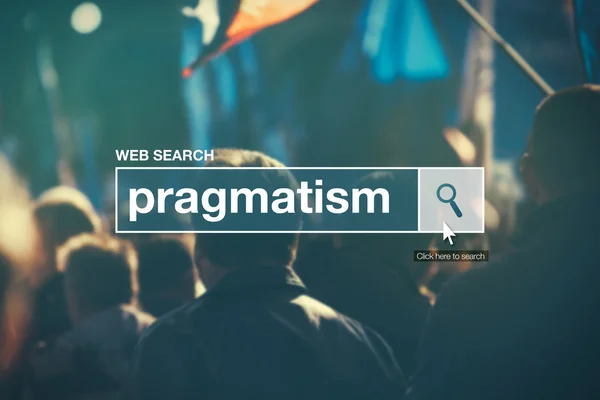 Web search bar glossary term - pragmatism — Stock Photo, Image