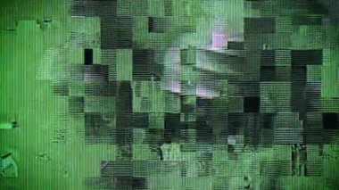Döngü Tv arıza animasyon, dijital televizyon ekran distorsiyonları
