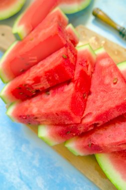 Tatlı karpuz meyve dilimleri