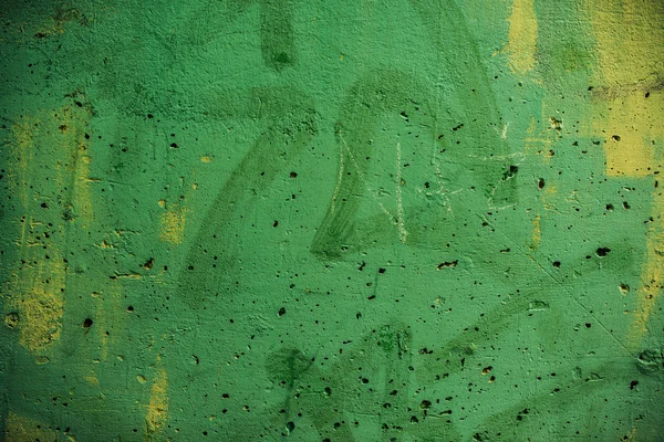 Grün lackierte Betonwand Textur — Stockfoto