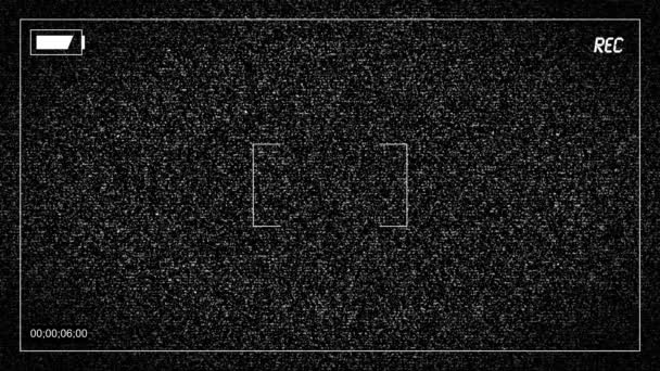 Viseur caméra numérique avec bruit statique et écran vert 