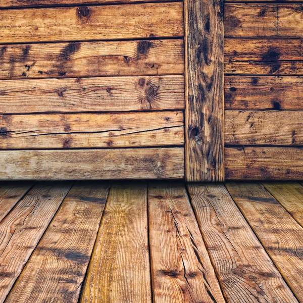 Wooden 3d room interior for product placement — Stock Photo, Image