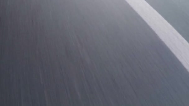 On the road, asphalt highway from car in motion — Stock Video