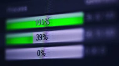 Bilgisayar işlem ilerleme çubuğu, seçici odak