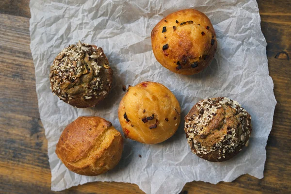 Muffins salgados caseiros, também chamados de torta de proja — Fotografia de Stock