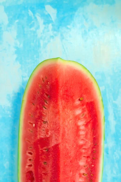 Top view of sliced watermelon fruit with copy space — Stock Photo, Image
