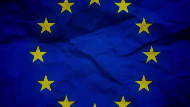 Europese Unie vlag animatie — Stockvideo