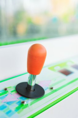 Vintage arcade video oyunu oyun çubuğu eğlence parkı içinde