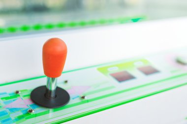 Vintage arcade video oyunu oyun çubuğu eğlence parkı içinde