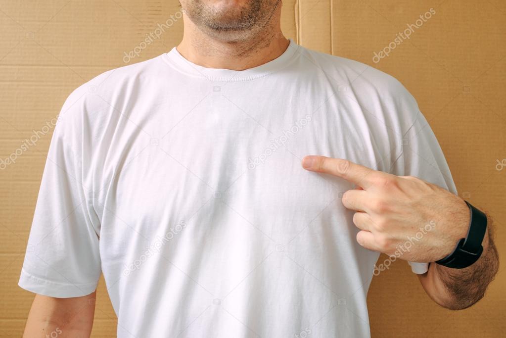 Man in white shirt