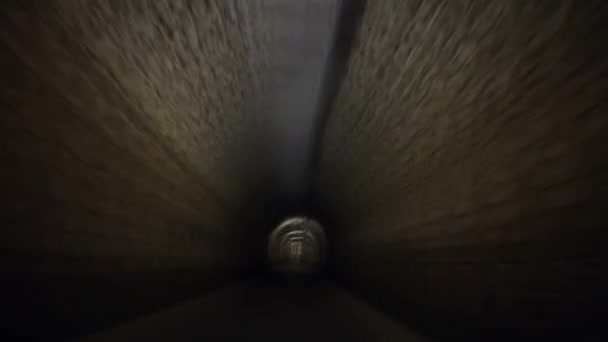 Riding through the tunnel — Stock Video