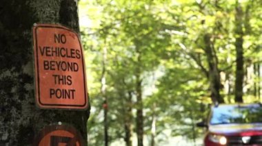 Bu ötesinde araç yok işaret noktası