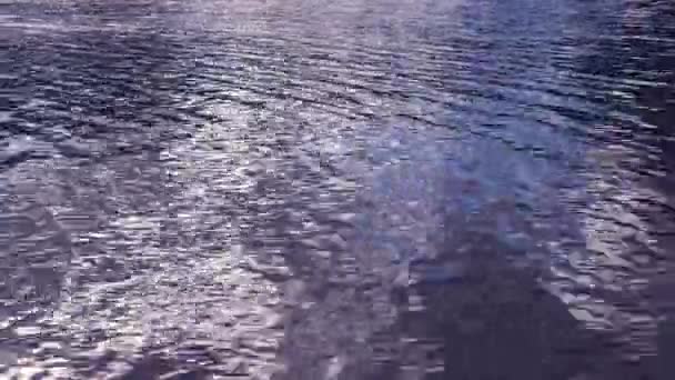Beautiful lake water surface in dusk — Stock Video