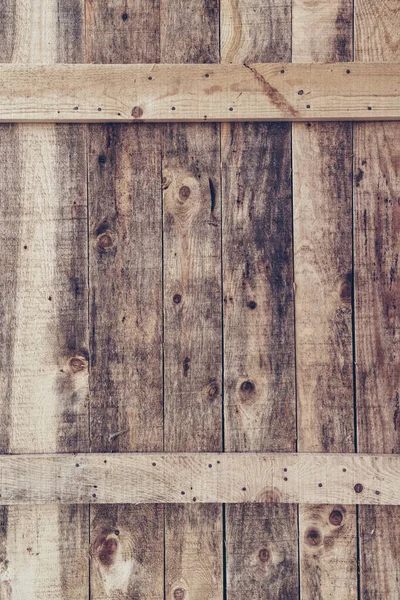 釘につながる古い木の板の背景 — ストック写真
